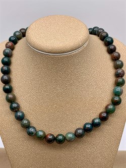 Бусины для украшений Яшма Гелиотроп Африка 091560-37-4 Вес 34 г - фото 601541