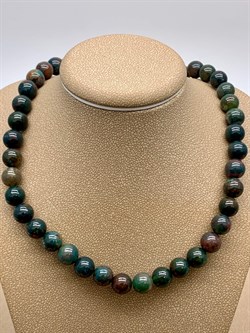 Бусины для украшений Яшма Гелиотроп Африка 091560-37-2 Вес 34 г - фото 601554
