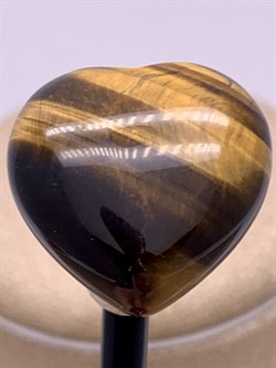 Сердце р.20-20мм Тигровый Глаз Афганистан вес 6,35 096588-2 - фото 612701