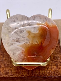 Сердце Агат 095667-3 (30 гр, Агат, Бразилия, Гладкий, 40х40 мм, Миксовый) - фото 628150