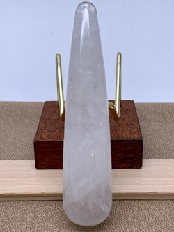 Массажная палочка из Кварца 104297-4 (Кварц, Бразилия, Гладкий, 20х75 мм, Белый) вес 51,05 гр - фото 628238