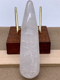Массажная палочка из Кварца 104297-5 (Кварц, Бразилия, Гладкий, 20х75 мм, Белый) вес 42,72 гр - фото 628249