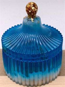 Шкатулка  Купол р.8-9,5 см Украшение для интерьера арт 241224 Ручная работа вес 154,05 гр - фото 628345
