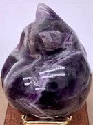 Фигурка Кошка Аметист 109484-1 (120,21 гр, Аметист, Бразилия, Гладкий/Граненый, 50х60 мм, Фиолетовый)