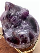 Фигурка Кошка Аметист 109484-2 (118,71 гр, Аметист, Бразилия, Гладкий/Граненый, 50х60 мм, Фиолетовый)