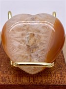 Сердце Агат 095667-2 (30 гр, Агат, Бразилия, Гладкий, 40х40 мм, Миксовый) вес 32,41 гр