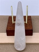 Массажная палочка из Кварца 104297-2 (Кварц, Бразилия, Гладкий, 20х75 мм, Белый) вес 38,43 гр