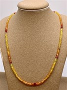 Колье из Корунд 111665 (9,07 гр, 2,5-3 мм, 44 см +, Корунд, Шри-Ланка, Граненый)