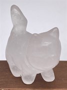 Фигурка Кошка из Горного Хрусталя 113608 (33,27 гр, Горный хрусталь, Бразилия, Гладкий/Граненый, 3х4 см, Прозрачный)